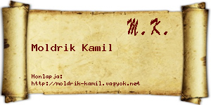 Moldrik Kamil névjegykártya